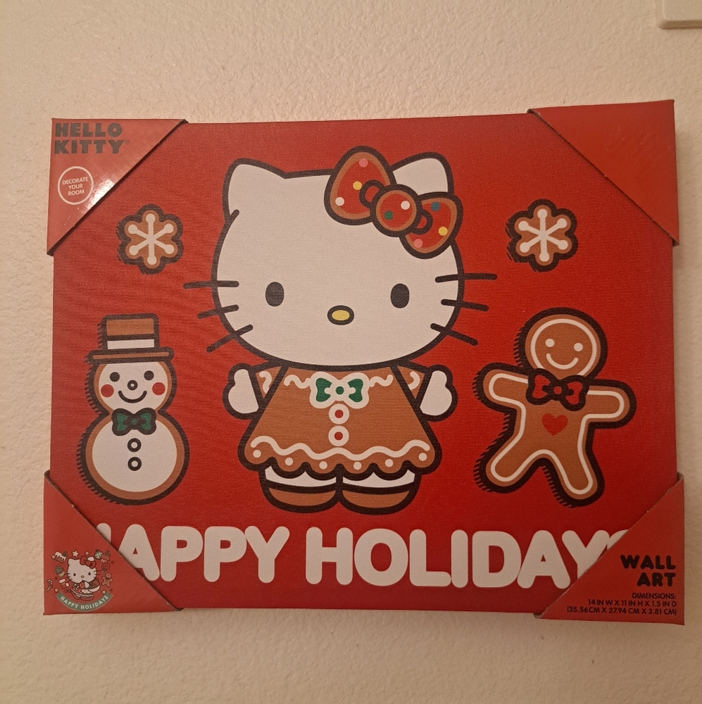 Hello Kitty Gingerbread Christmas Holiday Wall Decor (Holiday Decor) NEW